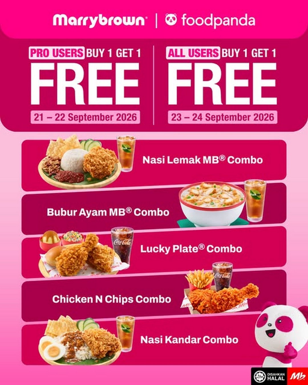 Marrybrown-Buy-1-Get-1-Free-Promotion-on-foodpanda-for-Selected-Menu 21–24 September 2026: Marrybrown Buy 1, Get 1 Free Promotion on foodpanda for Selected Menu Items