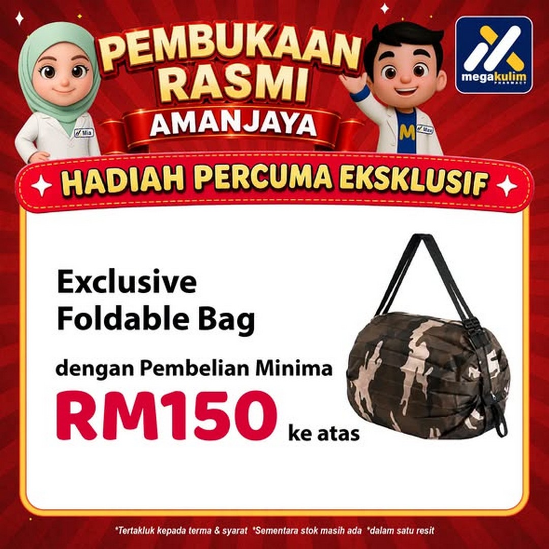 Mega-Kulim-Pharmacy-3-Day-Official-Opening-Sale-3 25-27 September 2026: Mega Kulim Pharmacy: 3-Day Official Opening Sale & Promotion with Spin & Win, Lucky Draw, Free Health Screening and Gifts at Amanjaya, Sungai Petani