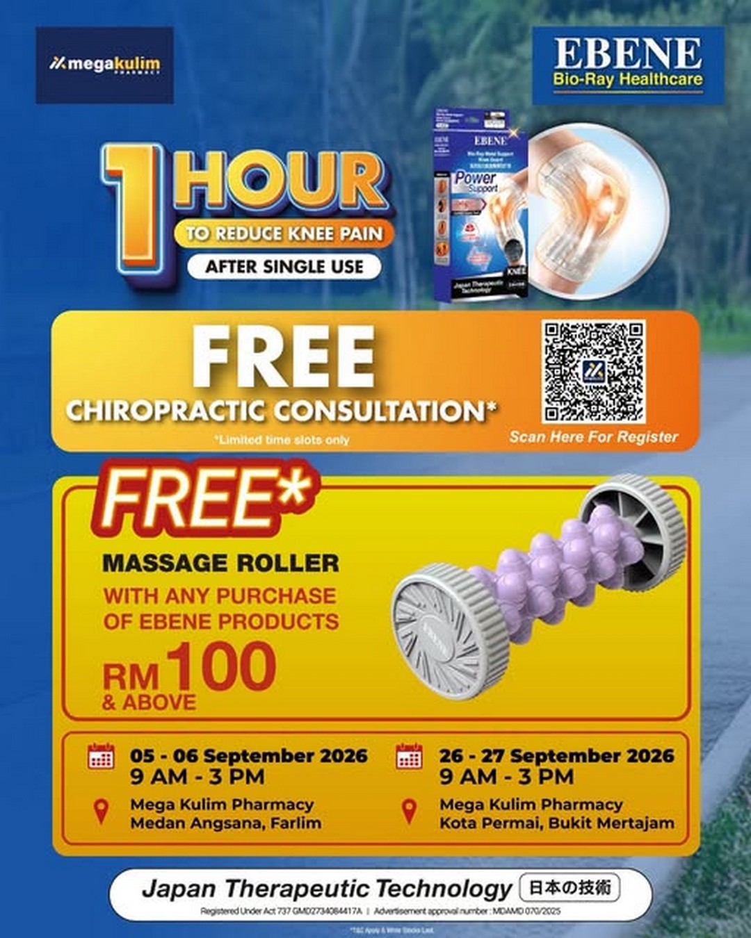 Mega-Kulim-Pharmacy-Free-Physiotherapy-Consultation-Promotion 26–27 September 2026: Mega Kulim Pharmacy: Free Physiotherapy Consultation Promotion, 9AM–3PM at Kota Permai, Bukit Mertajam