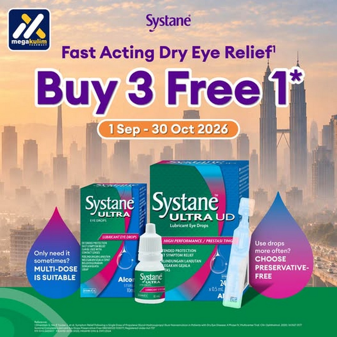 Mega-Kulim-Pharmacy-Systane-Complete-Preservative-Free-Eye 1 September-30 October 2026: Mega Kulim Pharmacy: Systane Complete Preservative-Free Eye Drops Promotion for Up to 8 Hours of Dry Eye Relief