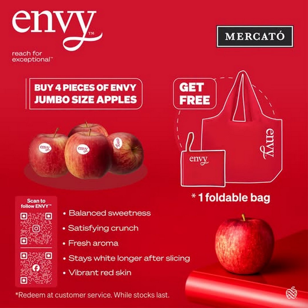 Mercato-Malaysia-ENVY-Jumbo-Size-Apples-Promotion 16 September 2026 onwards: Mercato Malaysia, ENVY Jumbo Size Apples Promotion with Complimentary Foldable Bag