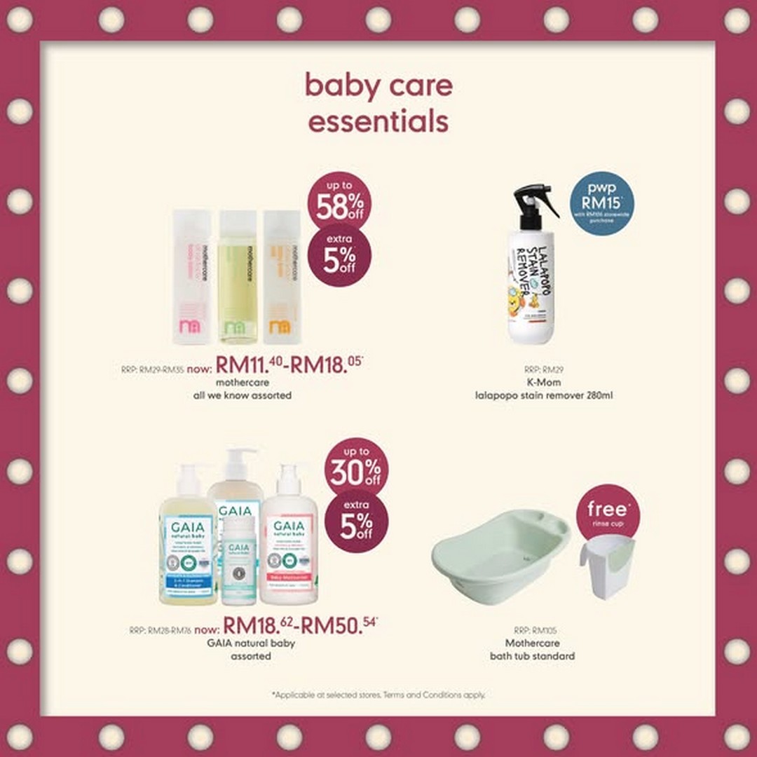 Mothercare-Malaysia-Up-to-50-OFF-2 25 September-11 October 2026: Mothercare Malaysia: Up to 50% OFF + Extra 5% OFF Babycare VIP Sale at Selected Stores