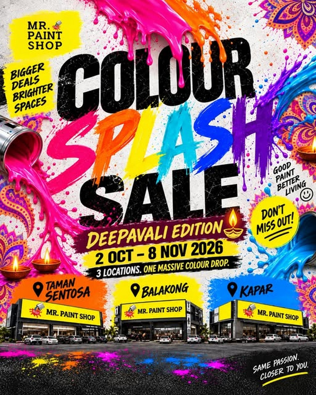 Mr.-Paint-Shop-Colour-Splash-Sale-at-Taman-Sentosa 2 October–8 November 2026: Mr. Paint Shop: Colour Splash Sale at Taman Sentosa, Balakong & Kapar