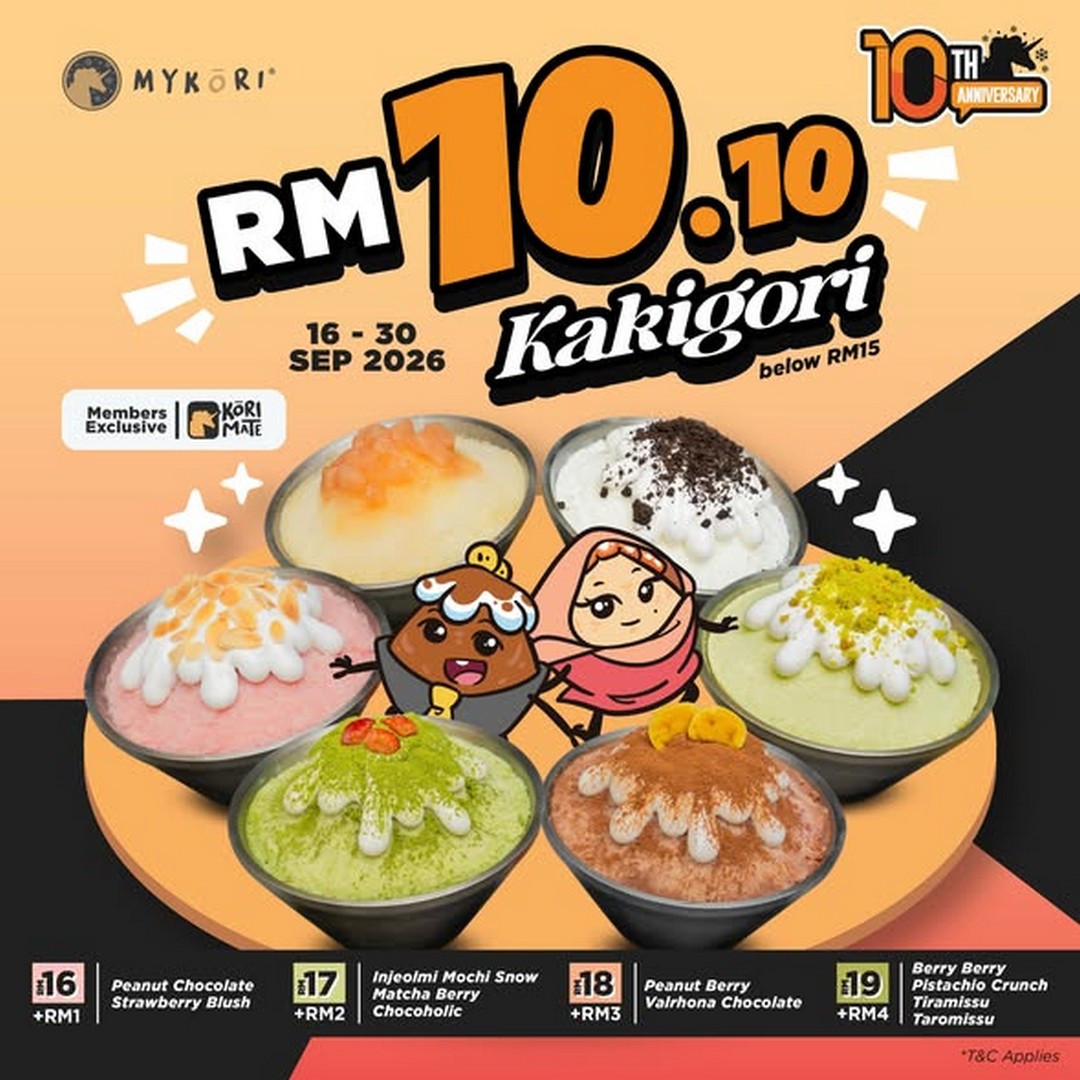 Mykori-Malaysia-10th-Anniversary-RM10.10-Kakigori-Promotion 16–30 September 2026: Mykori Malaysia: 10th Anniversary RM10.10 Kakigori Promotion with Participating Outlets and Special Add-On Prices