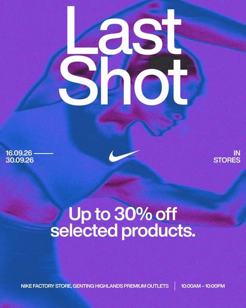 Nike-Factory-Store-Special-Sale-with-Up-to-30-Savings-at-Genting-Highlands-Premium-Outlets 16-30 September 2026: Nike Factory Store: Special Sale with Up to 30% Savings at Genting Highlands Premium Outlets