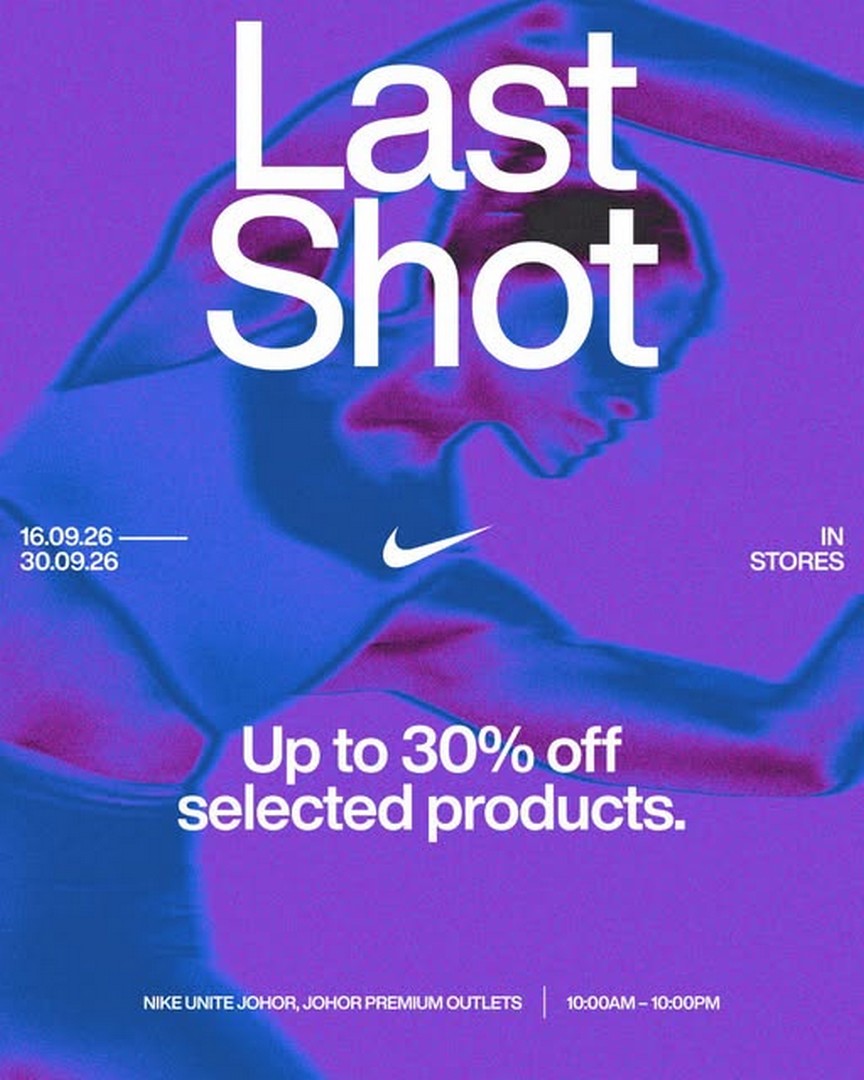 Nike-Unite-Johor-Special-Sale-Up-to-30-Savings-on-Selected-Items 16–30 September 2026: Nike Unite Johor Special Sale: Up to 30% Savings on Selected Items at Johor Premium Outlets