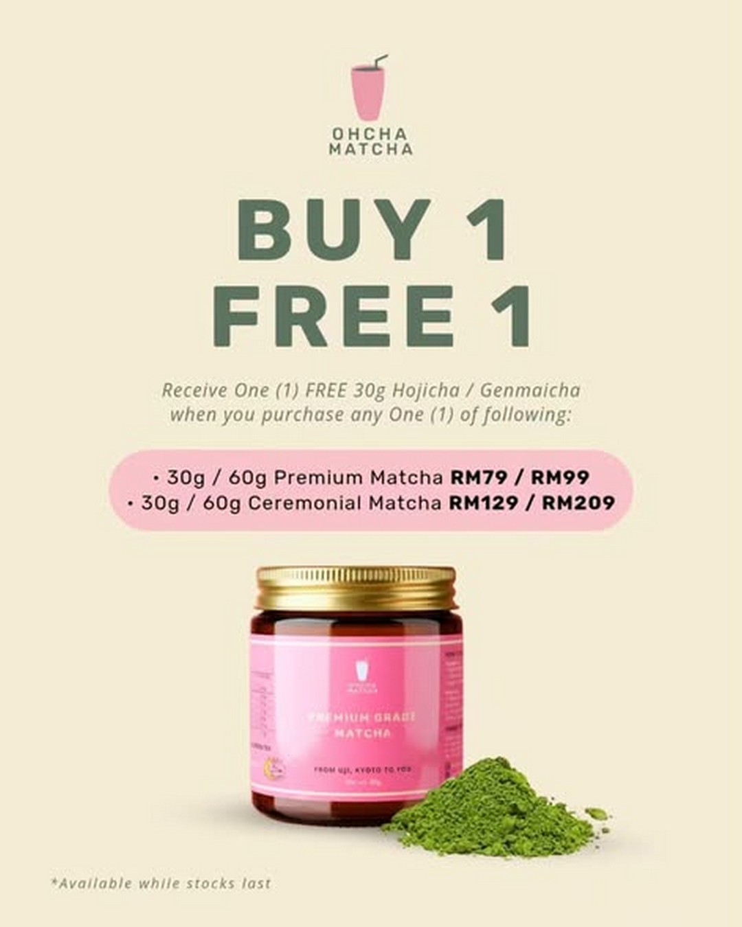 Oh-Cha-Matcha-Avenue-K-4-Week-Matcha-Promotion-2 21 September–18 October 2026: Oh Cha Matcha Avenue K, 4-Week Matcha Promotion with Buy 1 Free 1, 50% Off and RM10 Drinks