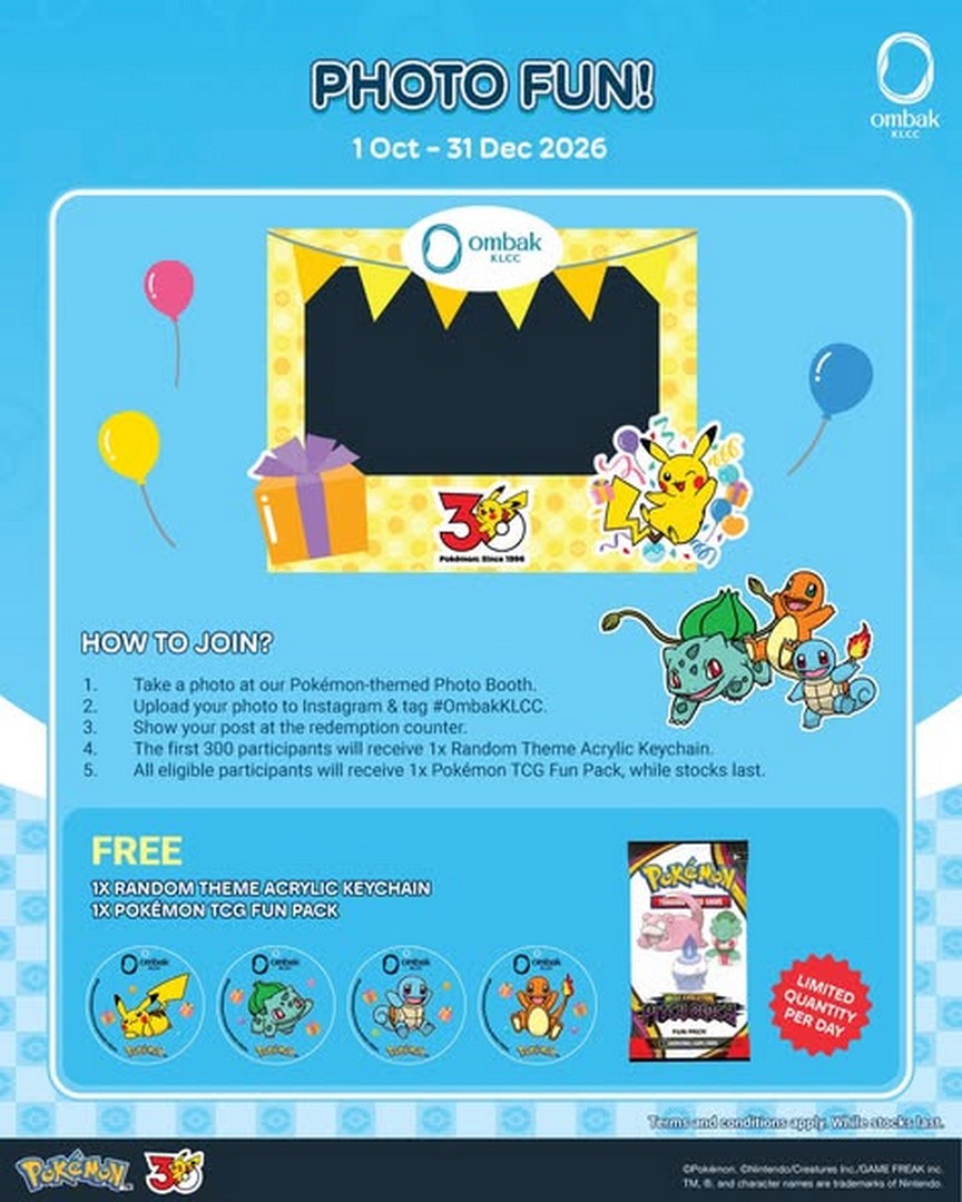 Ombak-KLCC-Pokemon-Promotion-With-Pikachu-Eevee-Stamp-Rally-3 1 October-31 December 2026: Ombak KLCC: Pokémon Promotion With Pikachu, Eevee, Stamp Rally, Photo Booth, Activities & Shopping Rewards