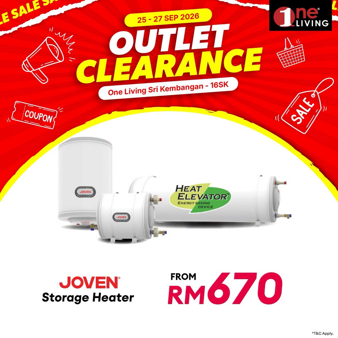 One-Living-Malaysia-Outlet-Clearance-Sale-on-Air-Conditioners-5 25-27 September 2026: One Living Malaysia: Outlet Clearance Sale on Air Conditioners, Fans & Water Heaters at Seri Kembangan, Selangor