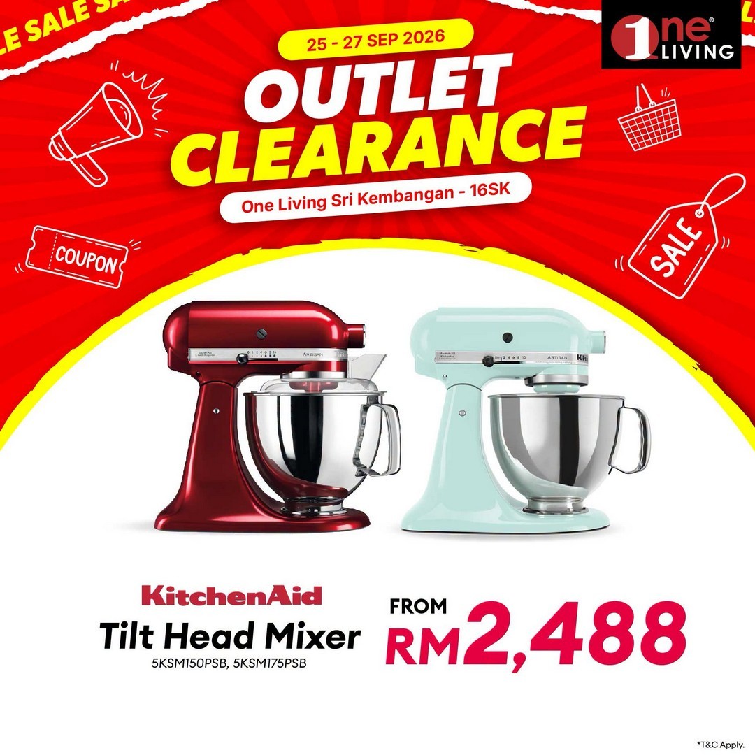 One-Living-Malaysia-Outlet-Clearance-Sale-on-Kitchen-Appliances-11 25–27 September 2026: One Living Malaysia: Outlet Clearance Sale on Kitchen Appliances & Fridges at Seri Kembangan, Selangor