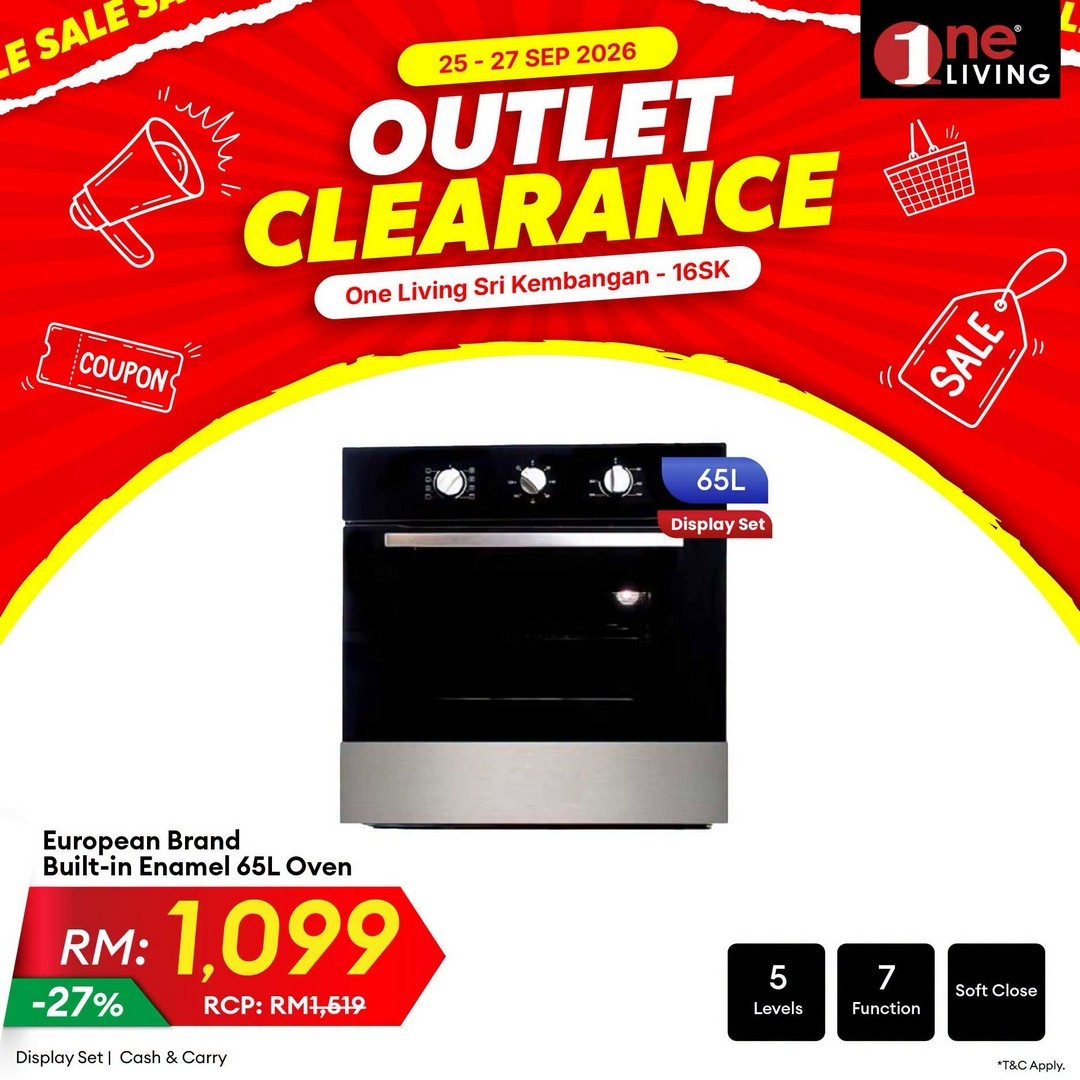 One-Living-Malaysia-Outlet-Clearance-Sale-on-Kitchen-Appliances-14 25–27 September 2026: One Living Malaysia: Outlet Clearance Sale on Kitchen Appliances & Fridges at Seri Kembangan, Selangor