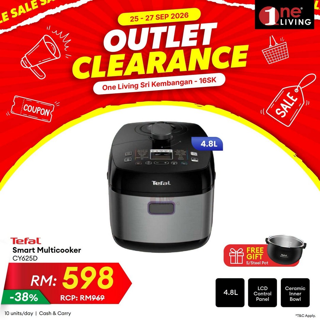 One-Living-Malaysia-Outlet-Clearance-Sale-on-Kitchen-Appliances-16 25–27 September 2026: One Living Malaysia: Outlet Clearance Sale on Kitchen Appliances & Fridges at Seri Kembangan, Selangor