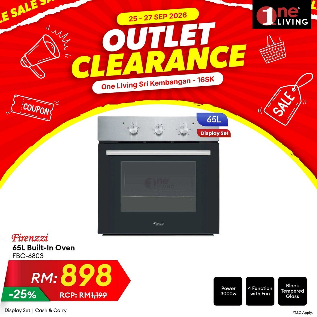 One-Living-Malaysia-Outlet-Clearance-Sale-on-Kitchen-Appliances-18 25–27 September 2026: One Living Malaysia: Outlet Clearance Sale on Kitchen Appliances & Fridges at Seri Kembangan, Selangor