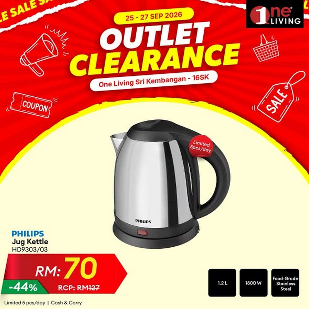 One-Living-Malaysia-Outlet-Clearance-Sale-on-Kitchen-Appliances-2 25–27 September 2026: One Living Malaysia: Outlet Clearance Sale on Kitchen Appliances & Fridges at Seri Kembangan, Selangor