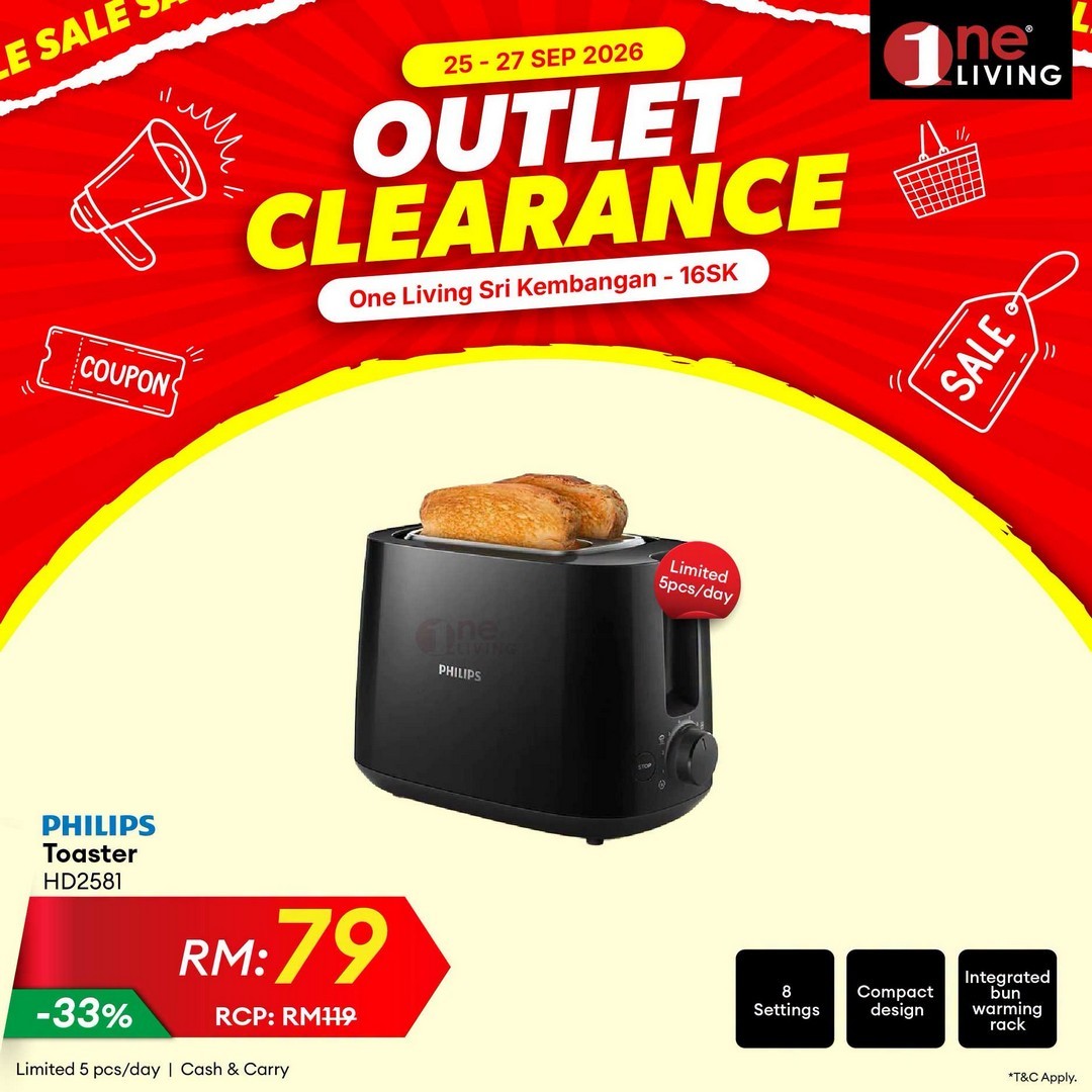One-Living-Malaysia-Outlet-Clearance-Sale-on-Kitchen-Appliances-21 25–27 September 2026: One Living Malaysia: Outlet Clearance Sale on Kitchen Appliances & Fridges at Seri Kembangan, Selangor