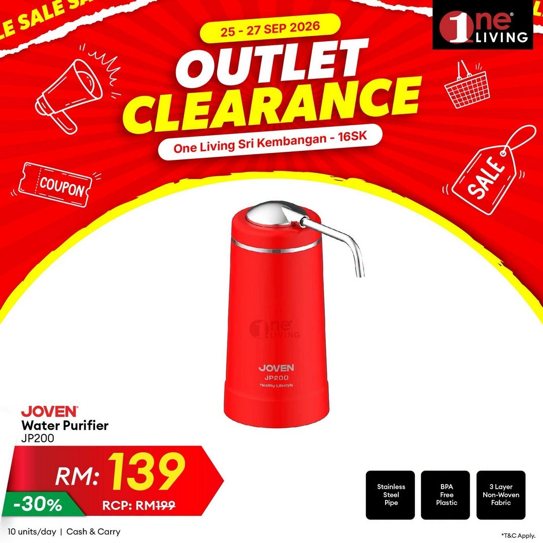 One-Living-Malaysia-Outlet-Clearance-Sale-on-Kitchen-Appliances-24 25–27 September 2026: One Living Malaysia: Outlet Clearance Sale on Kitchen Appliances & Fridges at Seri Kembangan, Selangor