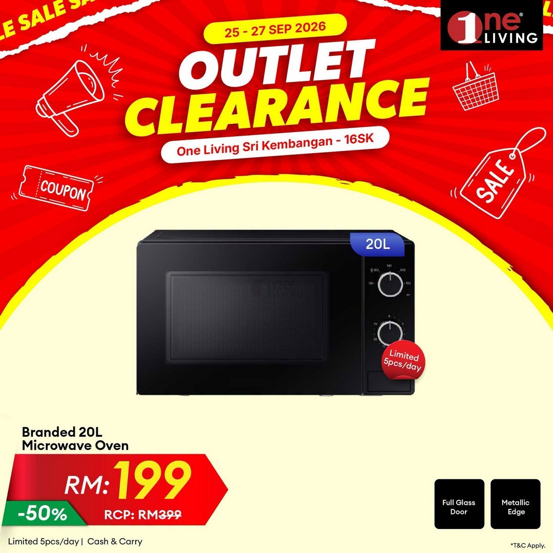 One-Living-Malaysia-Outlet-Clearance-Sale-on-Kitchen-Appliances-28 25–27 September 2026: One Living Malaysia: Outlet Clearance Sale on Kitchen Appliances & Fridges at Seri Kembangan, Selangor