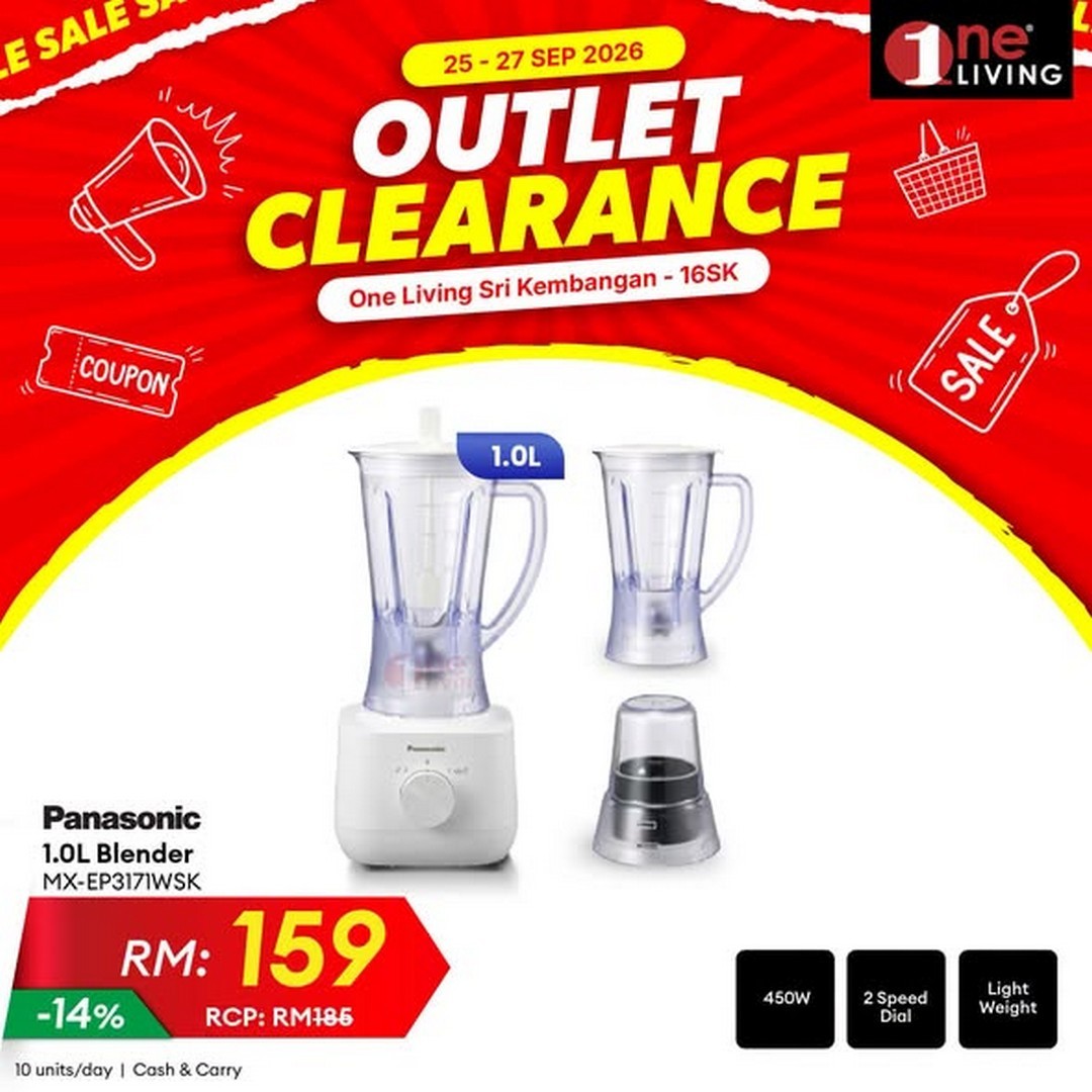 One-Living-Malaysia-Outlet-Clearance-Sale-on-Kitchen-Appliances-3 25–27 September 2026: One Living Malaysia: Outlet Clearance Sale on Kitchen Appliances & Fridges at Seri Kembangan, Selangor