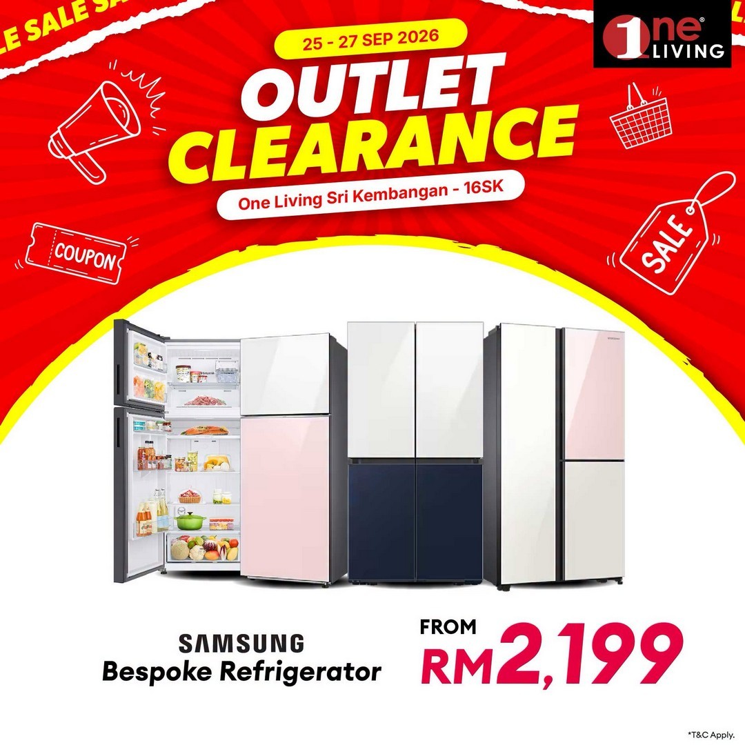 One-Living-Malaysia-Outlet-Clearance-Sale-on-Kitchen-Appliances-5 25–27 September 2026: One Living Malaysia: Outlet Clearance Sale on Kitchen Appliances & Fridges at Seri Kembangan, Selangor