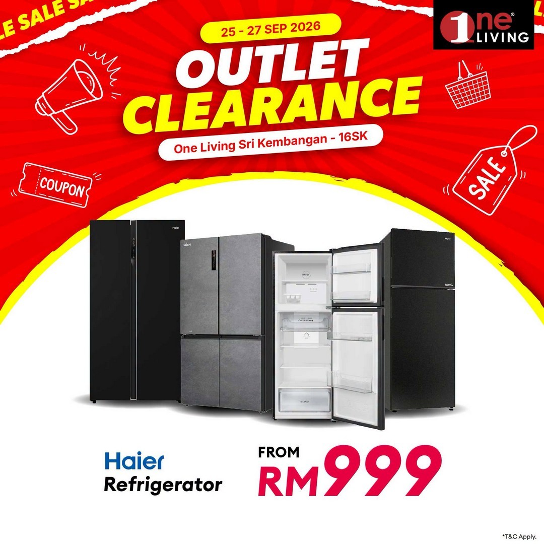 One-Living-Malaysia-Outlet-Clearance-Sale-on-Kitchen-Appliances-8 25–27 September 2026: One Living Malaysia: Outlet Clearance Sale on Kitchen Appliances & Fridges at Seri Kembangan, Selangor