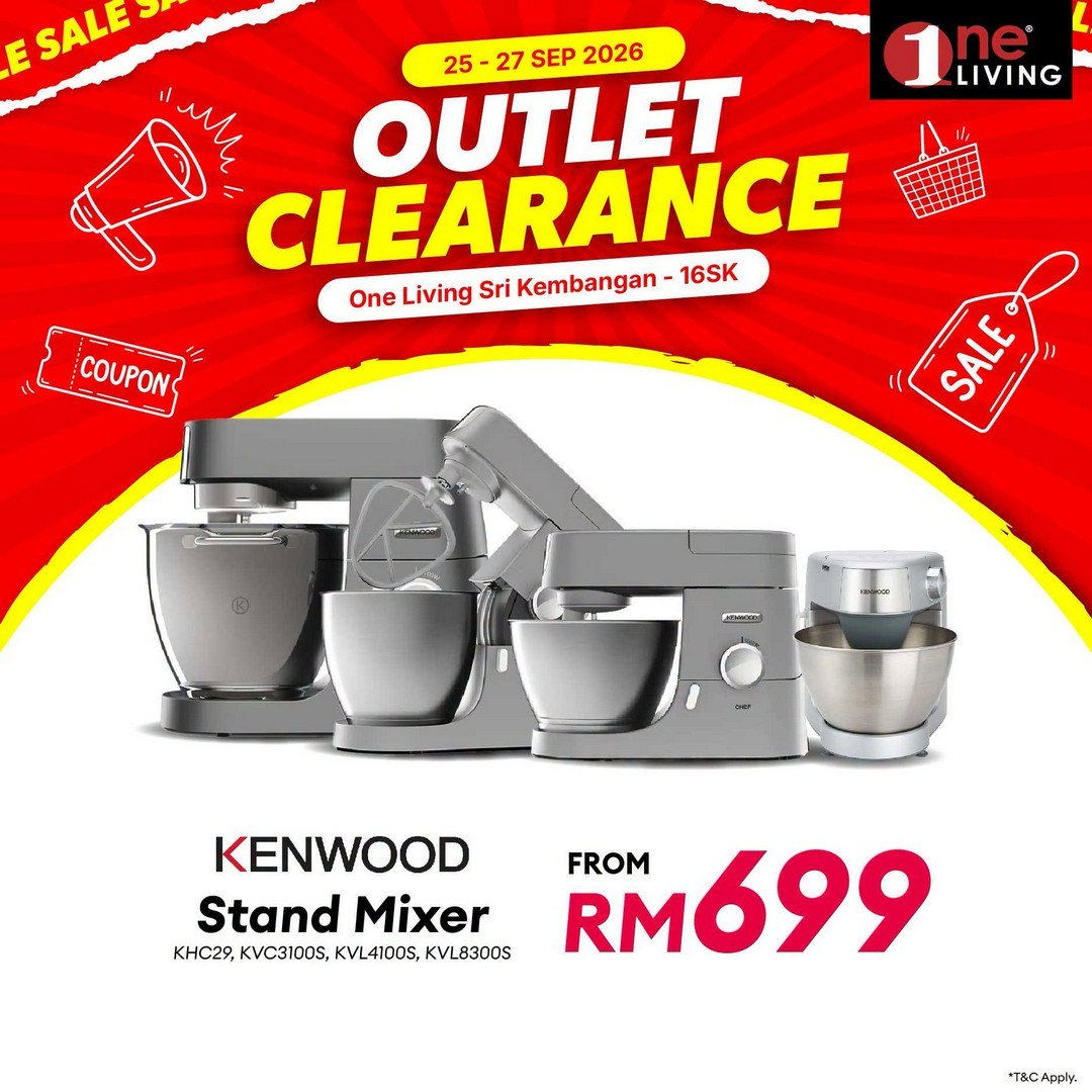 One-Living-Malaysia-Outlet-Clearance-Sale-on-Kitchen-Appliances-9 25–27 September 2026: One Living Malaysia: Outlet Clearance Sale on Kitchen Appliances & Fridges at Seri Kembangan, Selangor