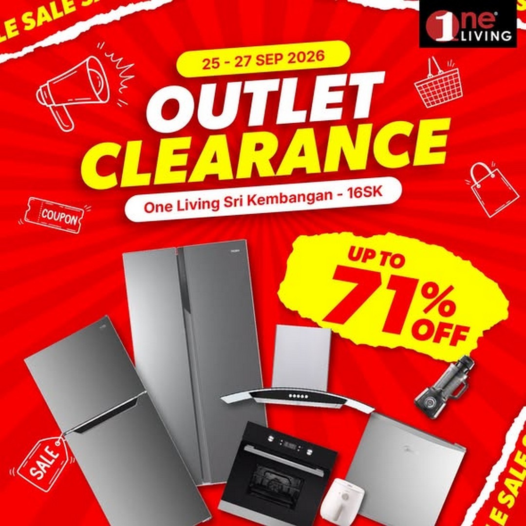 One-Living-Malaysia-Outlet-Clearance-Sale-on-Kitchen-Appliances 25–27 September 2026: One Living Malaysia: Outlet Clearance Sale on Kitchen Appliances & Fridges at Seri Kembangan, Selangor