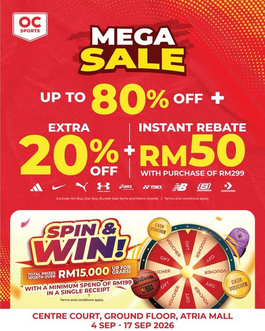 Original-Classic-Sports-Mega-Sale 4-17 September 2026: Original Classic: Sports Mega Sale at Atria Shopping Gallery with Up to 80% OFF, Extra 20% OFF and Spin & Win