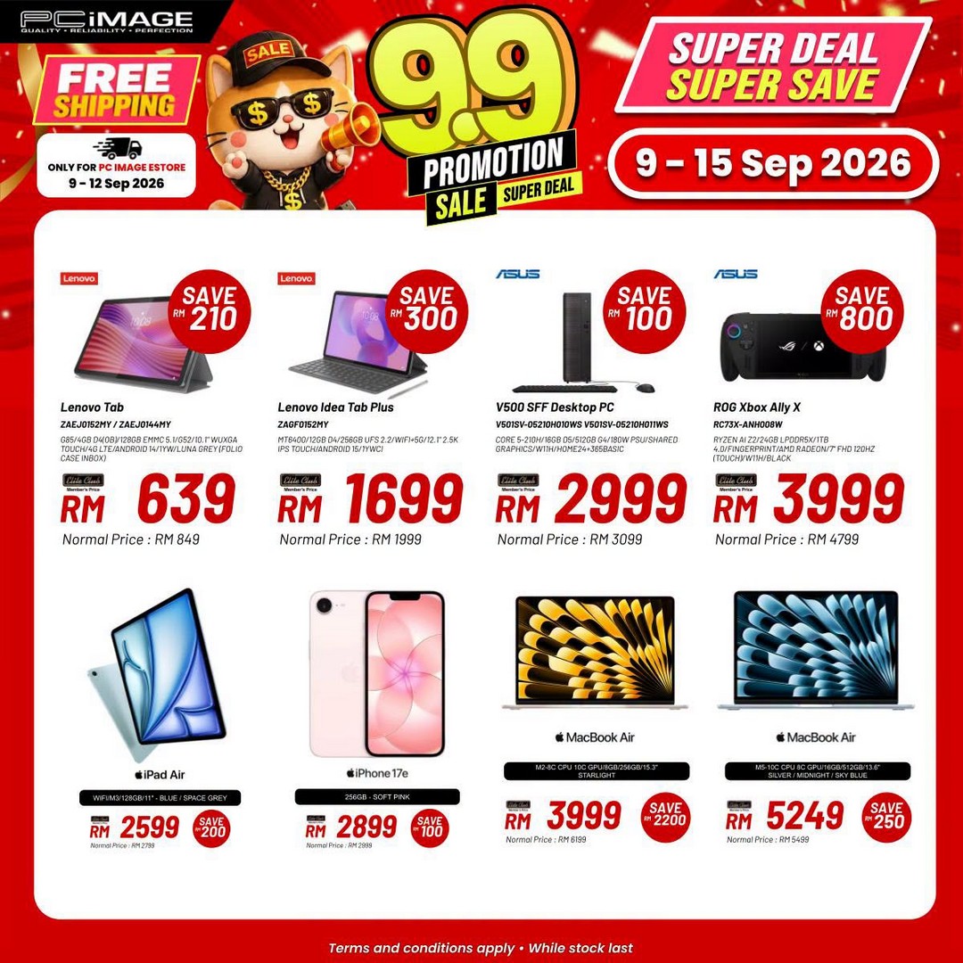 PC-Image-9.9-Super-Deal-Super-Save-Promotion-5 9-15 September 2026: PC Image: 9.9 Super Deal Super Save Promotion with Up to RM2,200 OFF on Tech Products