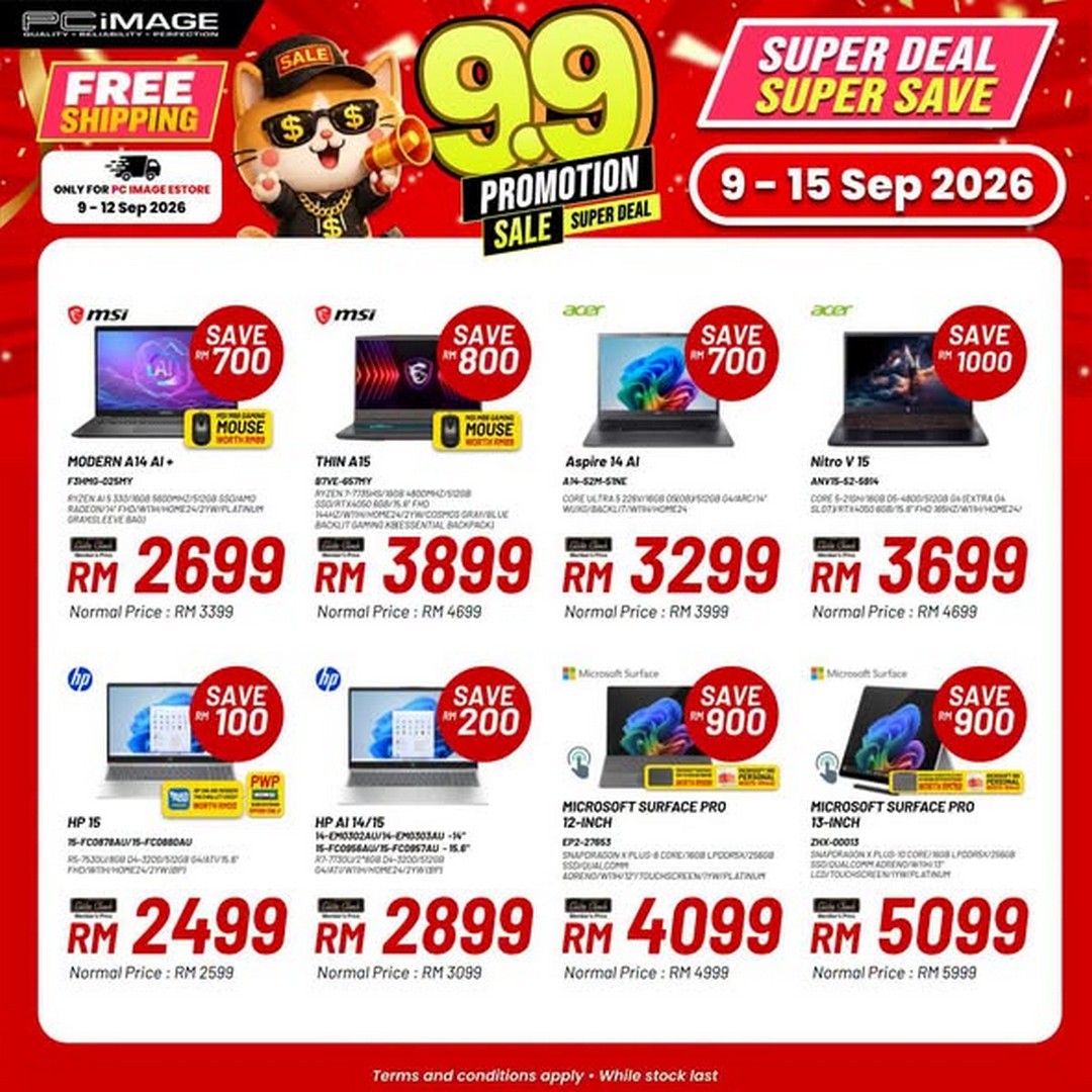 PC-Image-9.9-Super-Deal-Super-Save-Promotion 9-15 September 2026: PC Image: 9.9 Super Deal Super Save Promotion with Up to RM2,200 OFF on Tech Products