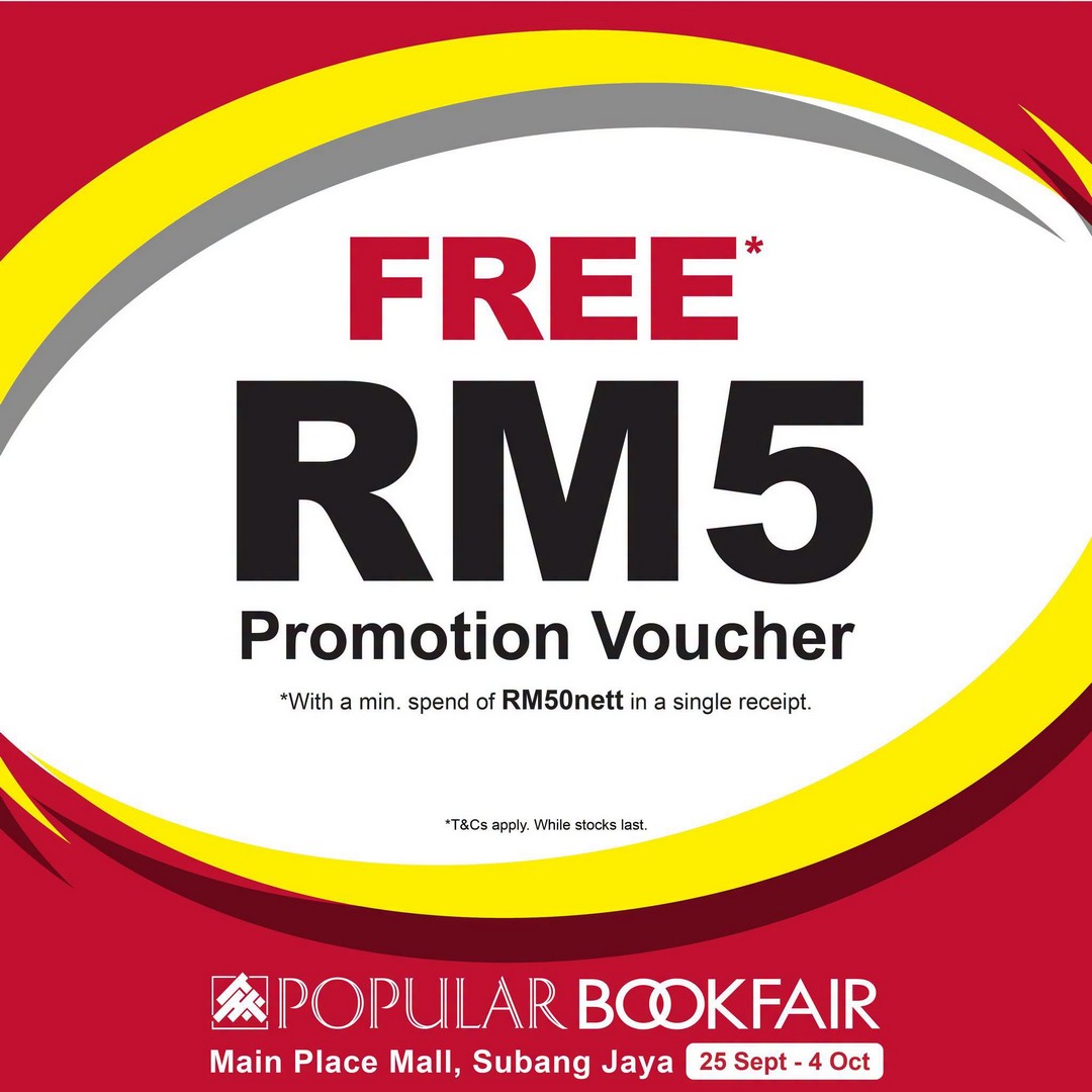 POPULAR-Book-Bookfair-Sale-and-Promotion-at-Main-Place-Mall-6 25 September-4 October 2026: POPULAR Book: Bookfair Sale and Promotion at Main Place Mall, Selangor – Up to 50% Rebates, RM10 Novels, RM5 Voucher and More