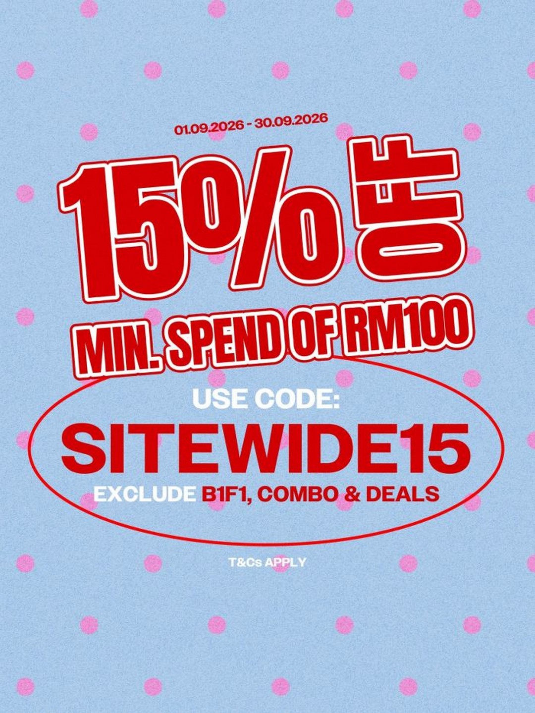 Padini-Promotion-September-Online-Sale 1-30 September 2026: Padini Promotion: September Online Sale – 15% OFF with RM100 Minimum Spend