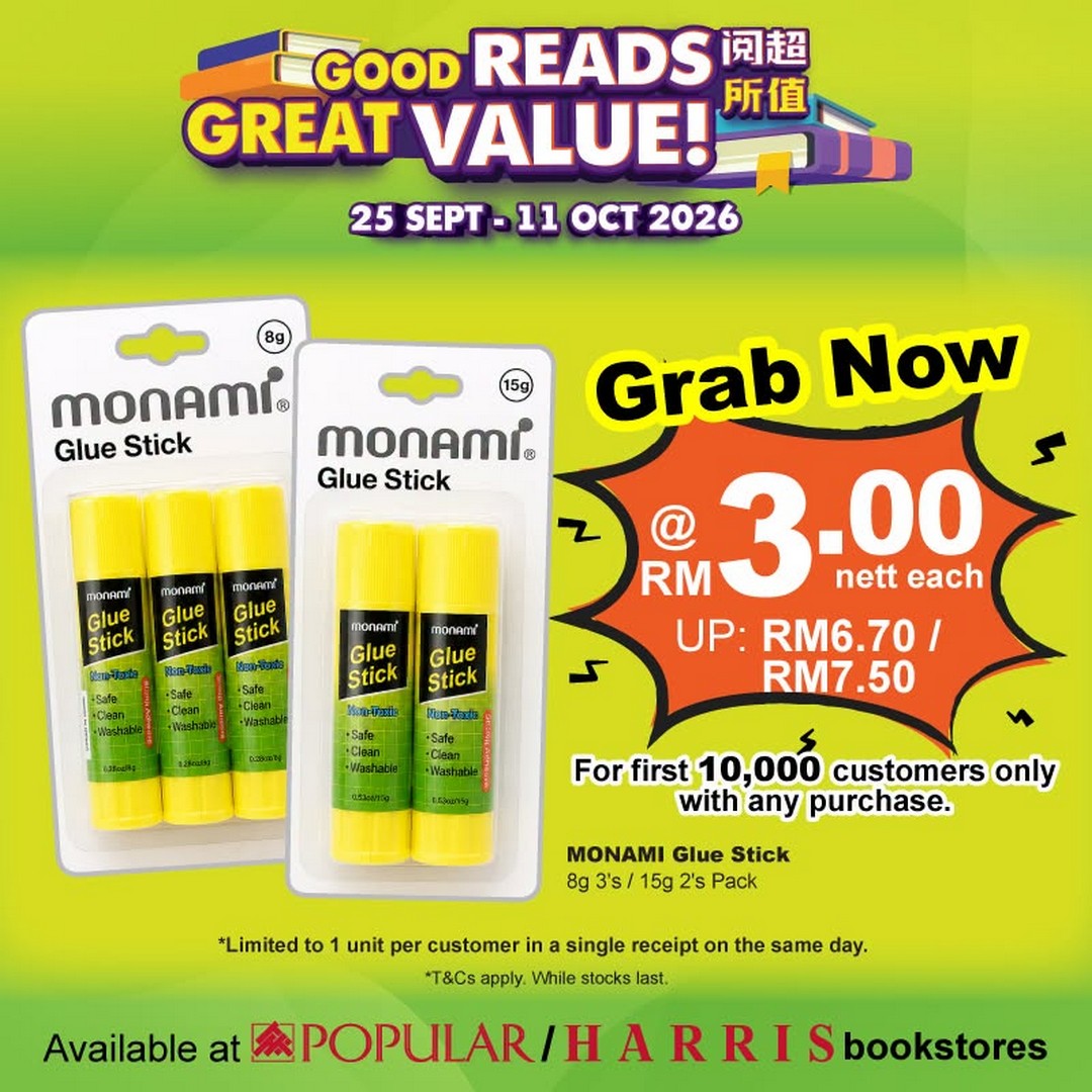 Popular-Book-Stationery-Promotion-–-Save-Up-to-50-11 Now till 11 October 2026: Popular Book: Stationery Promotion – Save Up to 50% on Selected Stationery and Get MONAMI Glue Stick Packs for RM3, Available at Popular Book