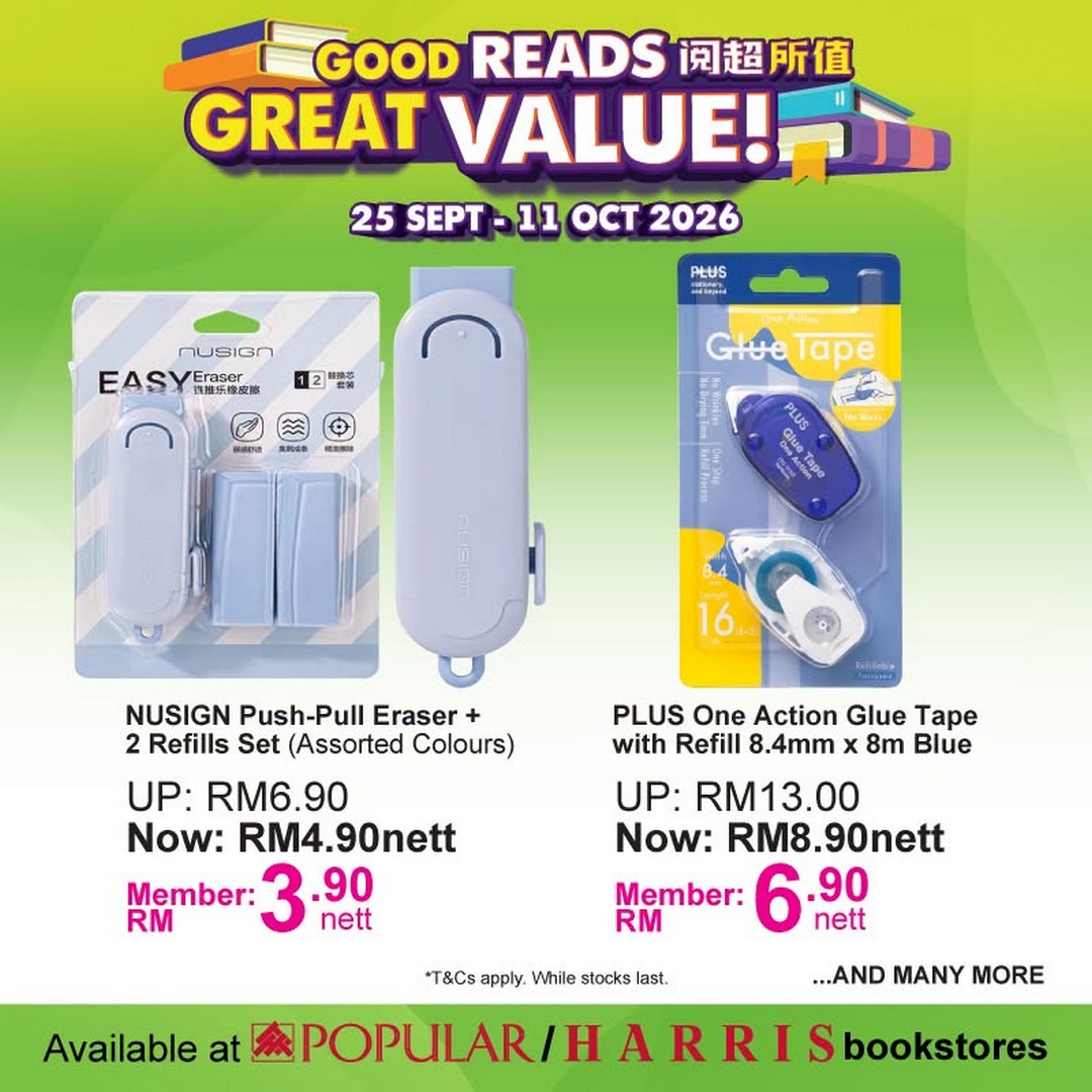 Popular-Book-Stationery-Promotion-–-Save-Up-to-50-7 Now till 11 October 2026: Popular Book: Stationery Promotion – Save Up to 50% on Selected Stationery and Get MONAMI Glue Stick Packs for RM3, Available at Popular Book