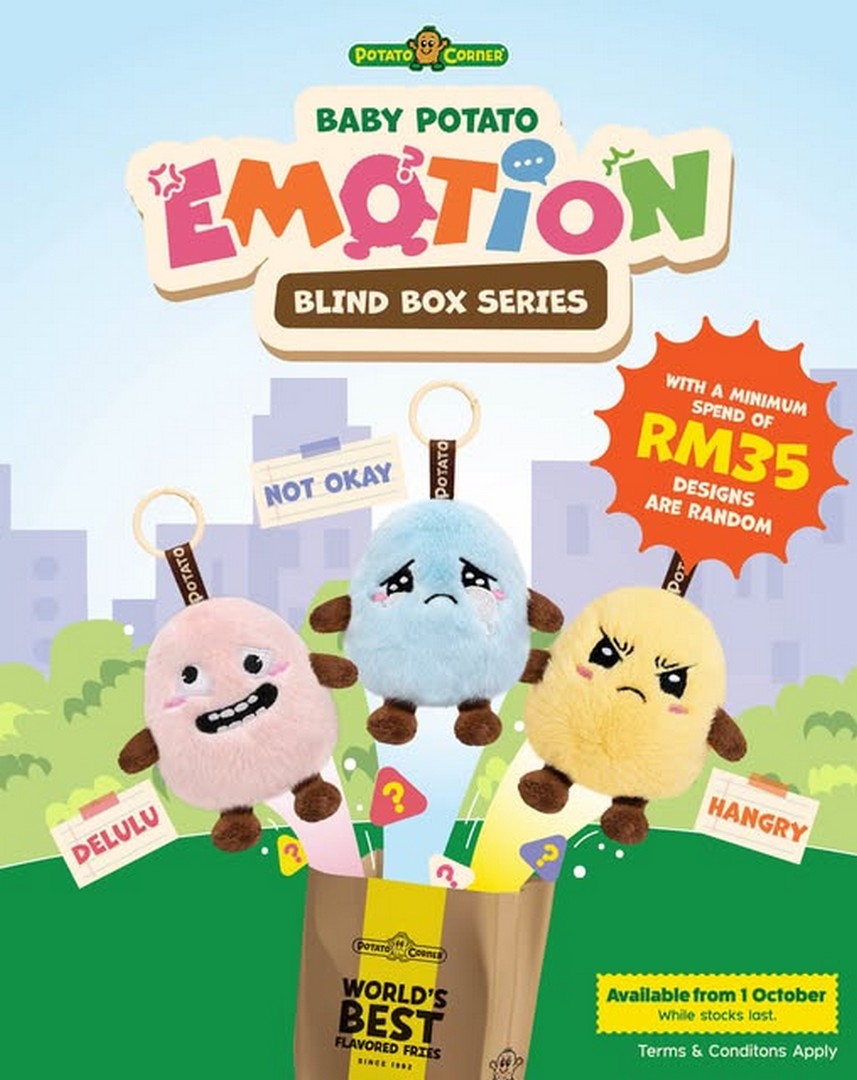 Potato-Corner-Malaysia-Baby-Potato-Emotion-Blind-Box-Promotion 1 October 2026 onwards: Potato Corner Malaysia: Baby Potato Emotion Blind Box Promotion with Free Collectible on RM35 Spend