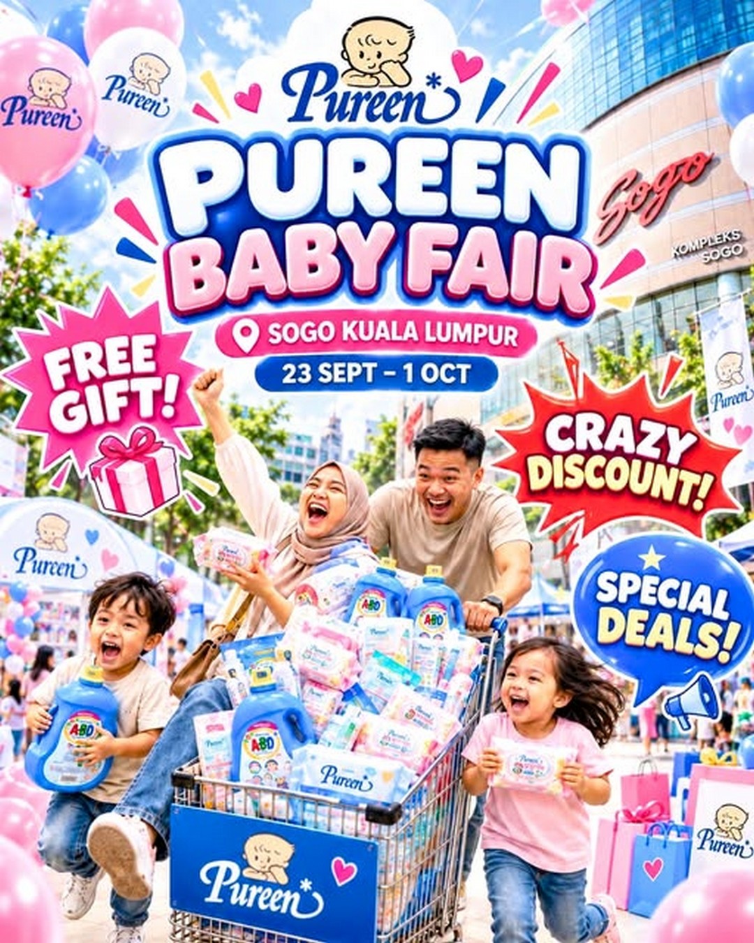 Pureen-Baby-Fair-Promotion-at-SOGO-Kuala-Lumpur-with-Free-Gifts 23 September-1 October 2026: Pureen: Baby Fair Promotion at SOGO Kuala Lumpur with Free Gifts, Crazy Discounts and Special Offers