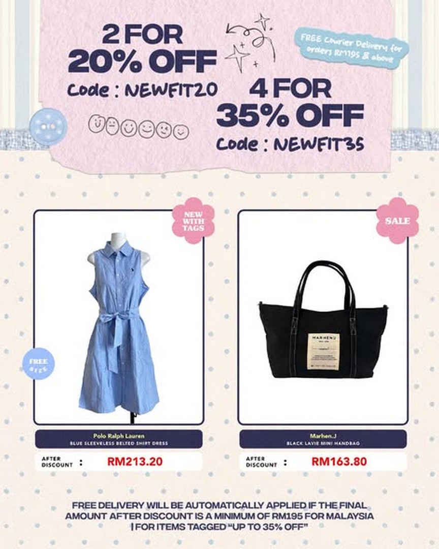 Refash-Malaysia-Promotion-–-Get-20-OFF-2-Items-1 3 September 2026 onwards: Refash Malaysia: Promotion – Get 20% OFF 2 Items or 35% OFF 4 Items on Preloved Fashion + Free Delivery