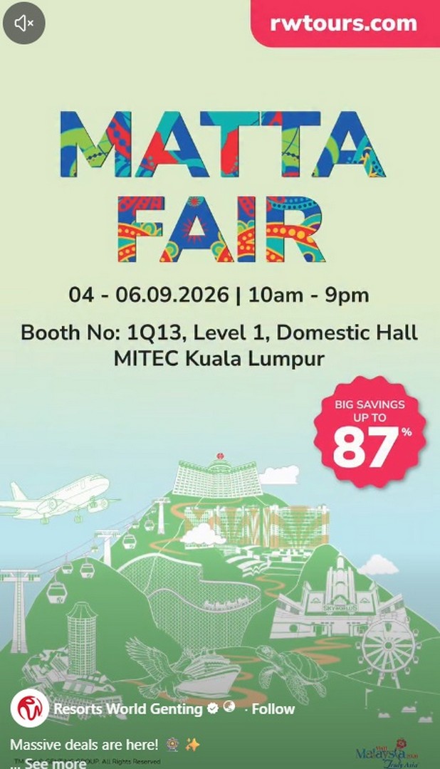Resorts-World-Genting-MATTA-Fair-Sale-Promotion 4-6 September 2026: Resorts World Genting: MATTA Fair Sale Promotion with Up to 87% OFF Room Stays, Theme Park Passes, Free Stay & Prizes at MITEC KL