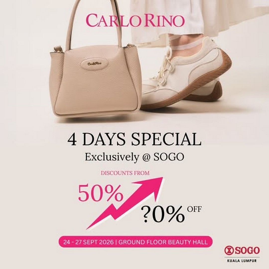 SOGO-Malaysia-Carlo-Rino-4-Days-Special-Promotion 24-27 September 2026: SOGO Malaysia Carlo Rino 4 Days Special Promotion with Discounts from 50% OFF at SOGO KL