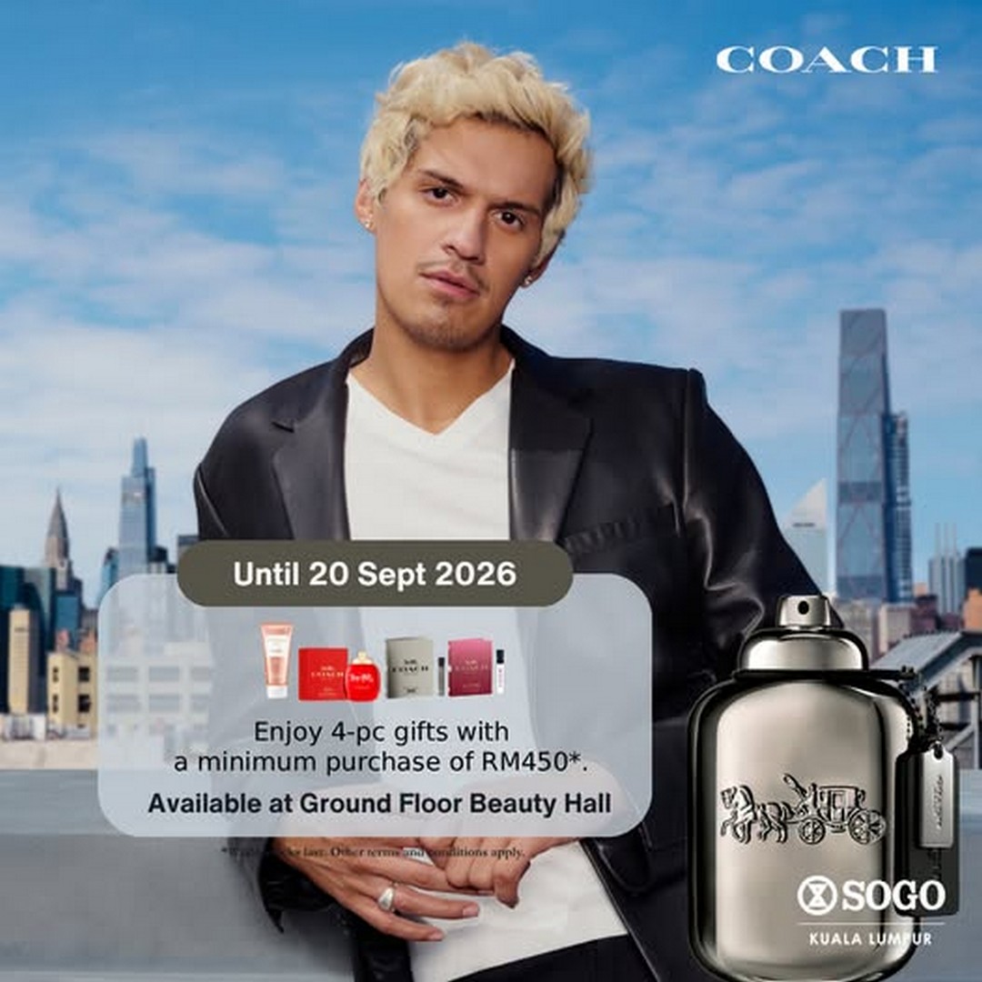 SOGO-Malaysia-Coach-Fragrance-Promotion Now till 20 September 2026: SOGO Malaysia: Coach Fragrance Promotion – Free 4-Pc Gift Set with RM450 Minimum Purchase at SOGO KL