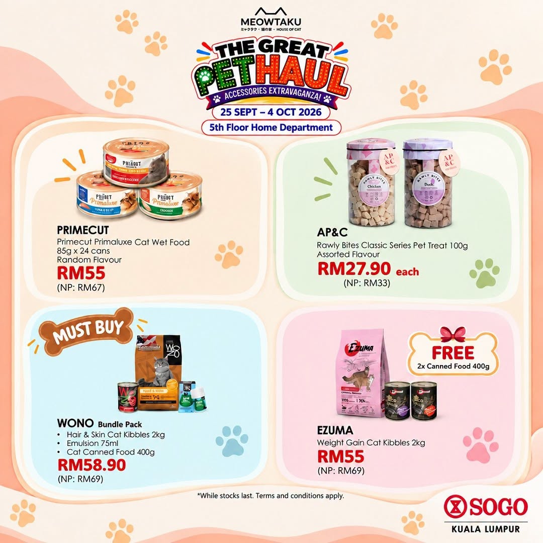 SOGO-Malaysia-The-Great-Pet-Haul-Accessories-Extravaganza-Sale-6 25 September-4 October 2026: SOGO Malaysia: The Great Pet Haul Accessories Extravaganza Sale and Promotion at SOGO KL