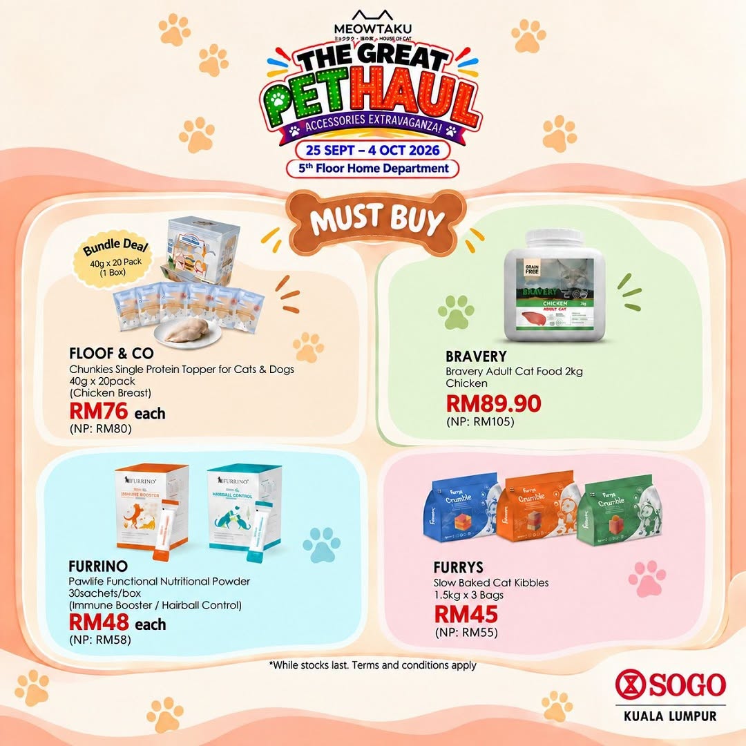 SOGO-Malaysia-The-Great-Pet-Haul-Accessories-Extravaganza-Sale-8 25 September-4 October 2026: SOGO Malaysia: The Great Pet Haul Accessories Extravaganza Sale and Promotion at SOGO KL