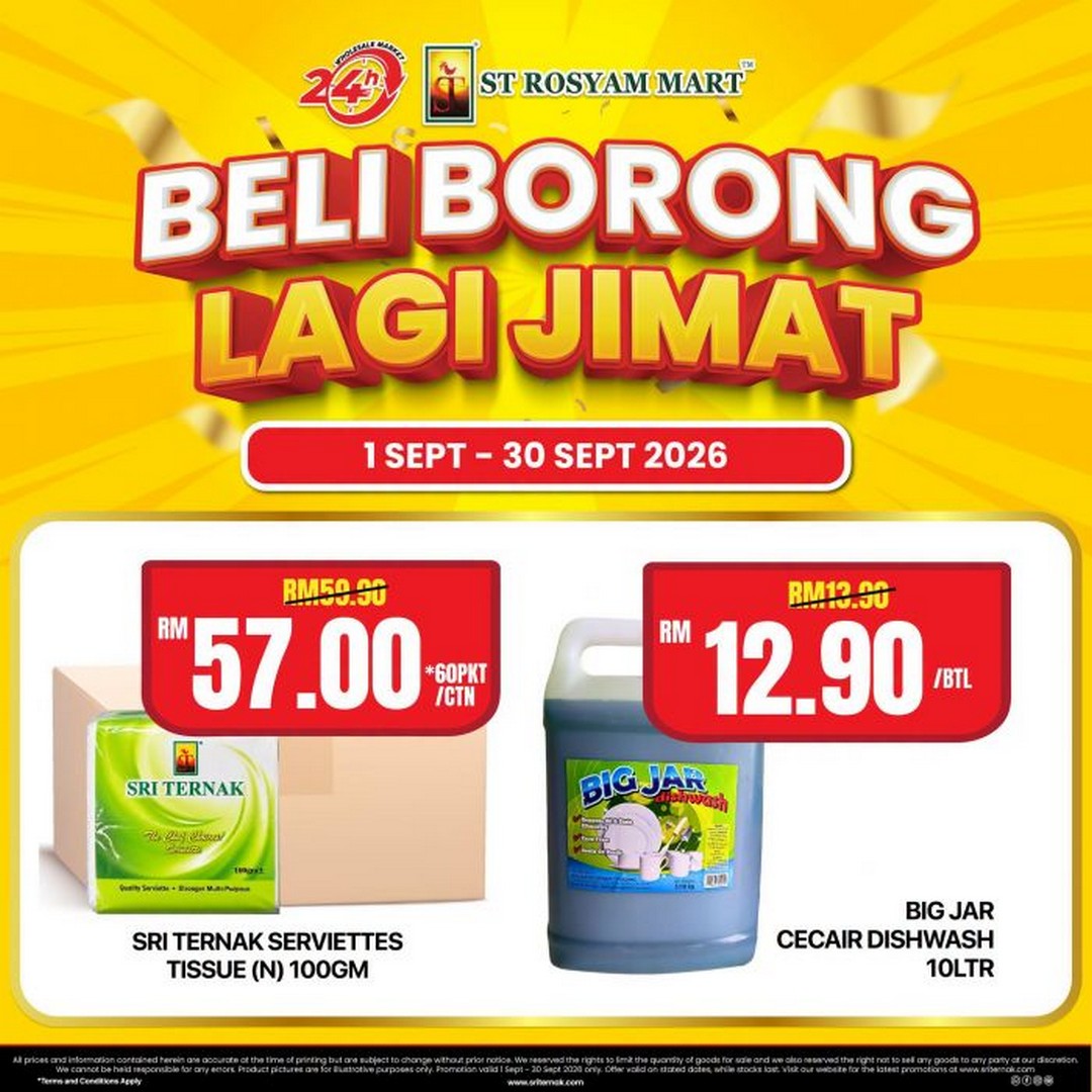 ST-Rosyam-Mart-Beli-Borong-Lagi-Jimat-Promotion-1 1-30 September 2026: ST Rosyam Mart Beli Borong Lagi Jimat Promotion: Wholesale Deals on Rice, Milo, Sauces, Frozen Meat & Household Essentials