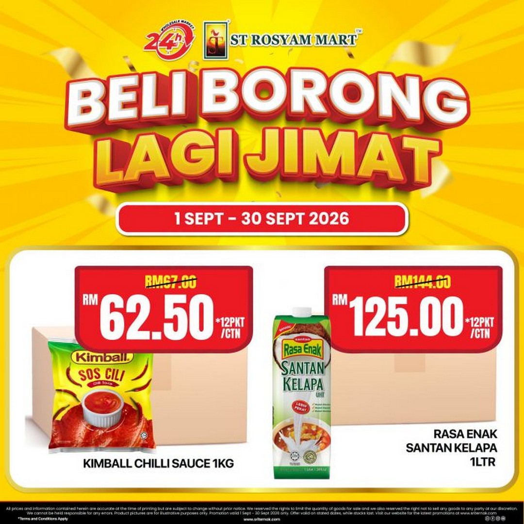 ST-Rosyam-Mart-Beli-Borong-Lagi-Jimat-Promotion-2 1-30 September 2026: ST Rosyam Mart Beli Borong Lagi Jimat Promotion: Wholesale Deals on Rice, Milo, Sauces, Frozen Meat & Household Essentials