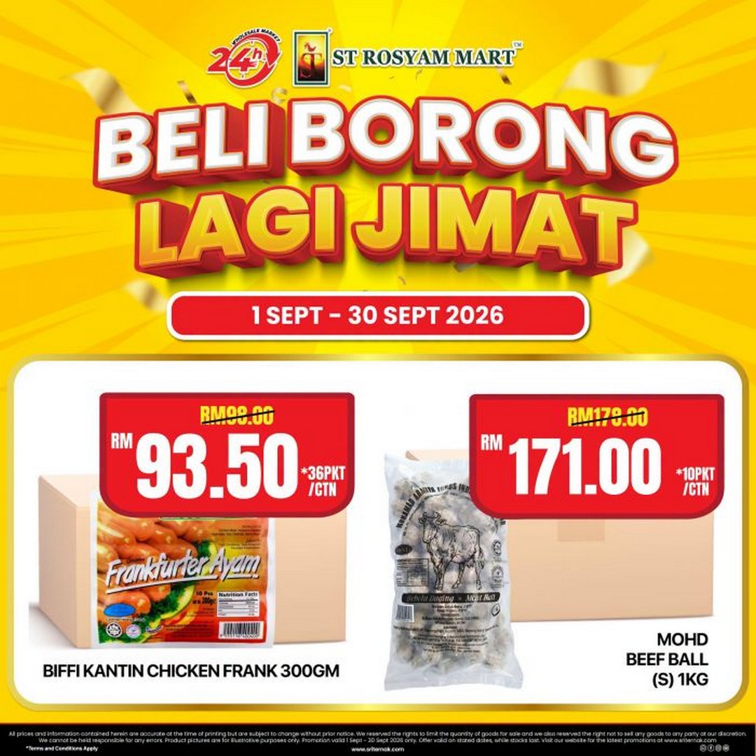ST-Rosyam-Mart-Beli-Borong-Lagi-Jimat-Promotion-3 1-30 September 2026: ST Rosyam Mart Beli Borong Lagi Jimat Promotion: Wholesale Deals on Rice, Milo, Sauces, Frozen Meat & Household Essentials