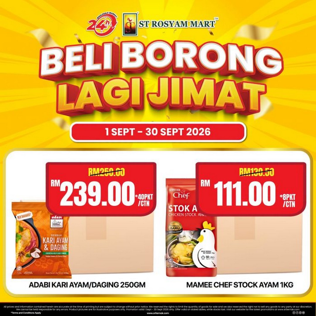 ST-Rosyam-Mart-Beli-Borong-Lagi-Jimat-Promotion-5 1-30 September 2026: ST Rosyam Mart Beli Borong Lagi Jimat Promotion: Wholesale Deals on Rice, Milo, Sauces, Frozen Meat & Household Essentials