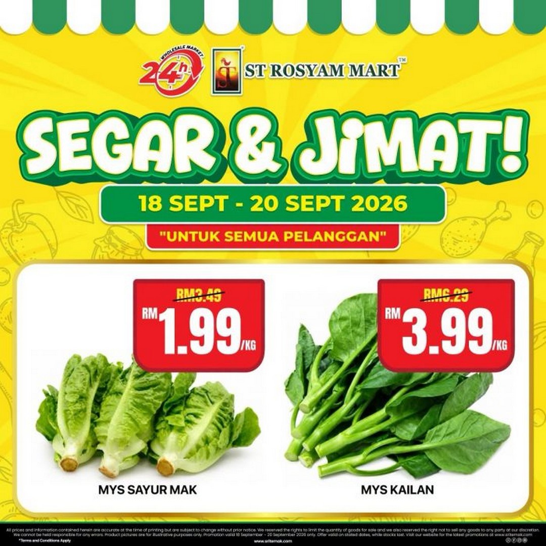 ST-Rosyam-Mart-Segar-Jimat-Promotion-–-Fresh-Produce-1 18-20 September 2026: ST Rosyam Mart: Segar & Jimat Promotion – Fresh Produce from RM1.99/kg, Seafood, Meat & Grocery Deals at Participating Outlets