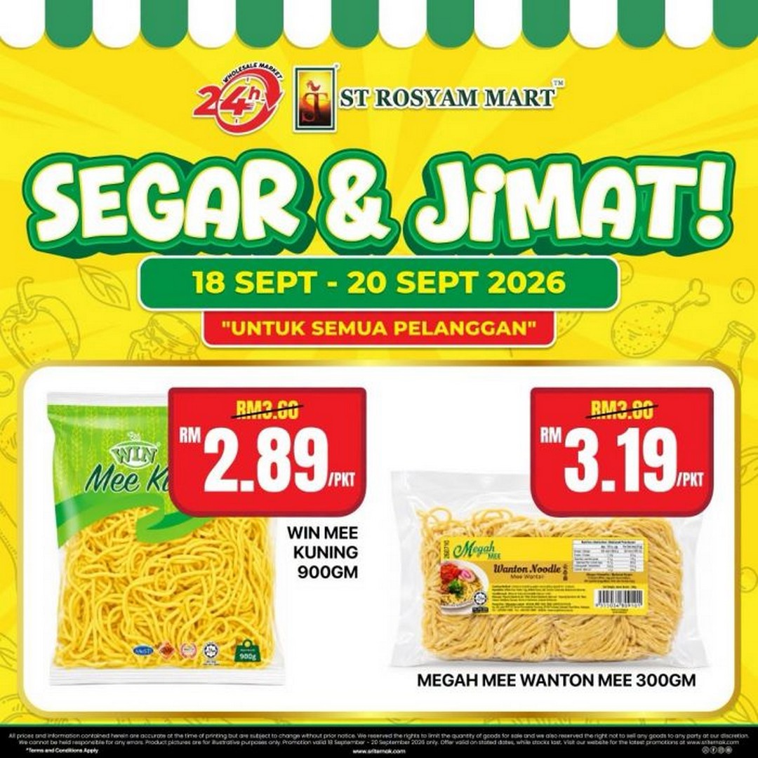 ST-Rosyam-Mart-Segar-Jimat-Promotion-–-Fresh-Produce-2 18-20 September 2026: ST Rosyam Mart: Segar & Jimat Promotion – Fresh Produce from RM1.99/kg, Seafood, Meat & Grocery Deals at Participating Outlets