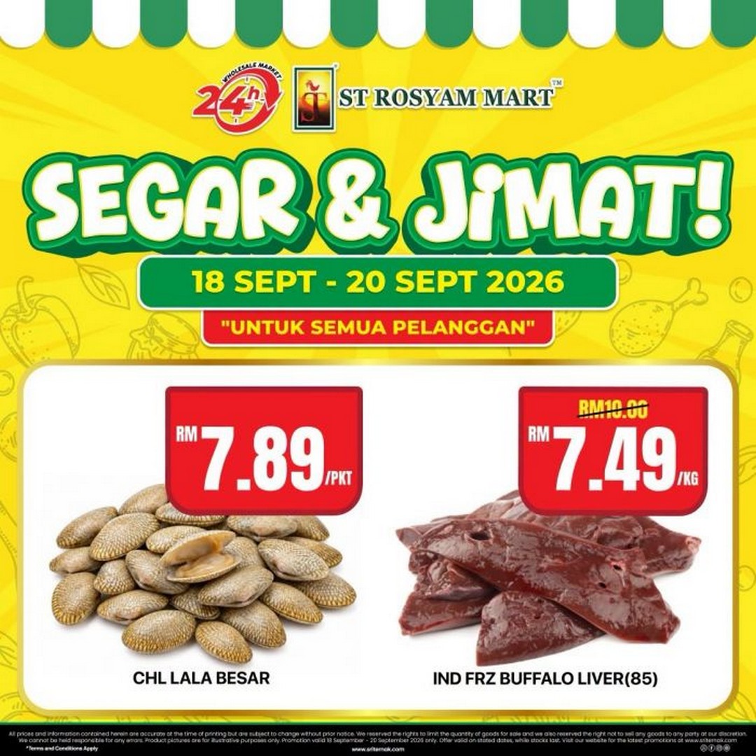 ST-Rosyam-Mart-Segar-Jimat-Promotion-–-Fresh-Produce-4 18-20 September 2026: ST Rosyam Mart: Segar & Jimat Promotion – Fresh Produce from RM1.99/kg, Seafood, Meat & Grocery Deals at Participating Outlets