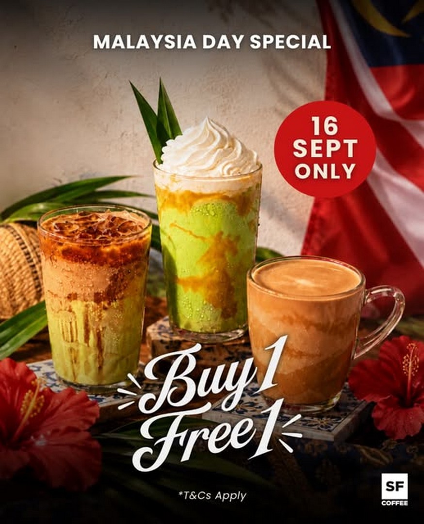 San-Francisco-Coffee-Malaysia-Day-Buy-1-Free-1-Coffee-Promotion 16 September 2026: San Francisco Coffee: Malaysia Day Buy 1 Free 1 Coffee Promotion, All SF Coffee Outlets Except Sunway Lagoon