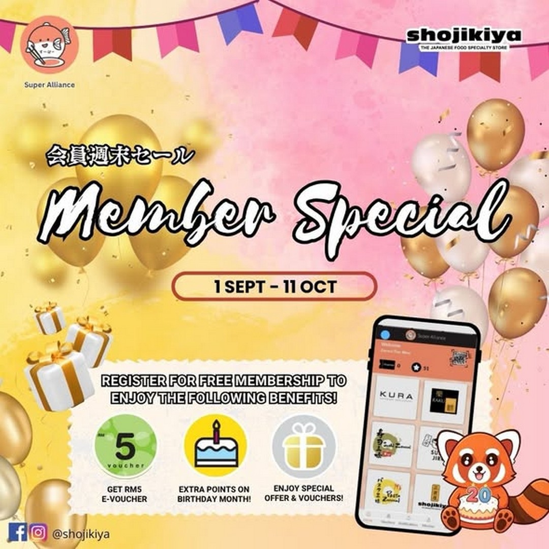 Shojikiya-Anniversary-Special-Promotion 1 September-11 October 2026: Shojikiya Anniversary Special Promotion – Enjoy RM5 E-Voucher, Birthday Rewards & More Member Benefits